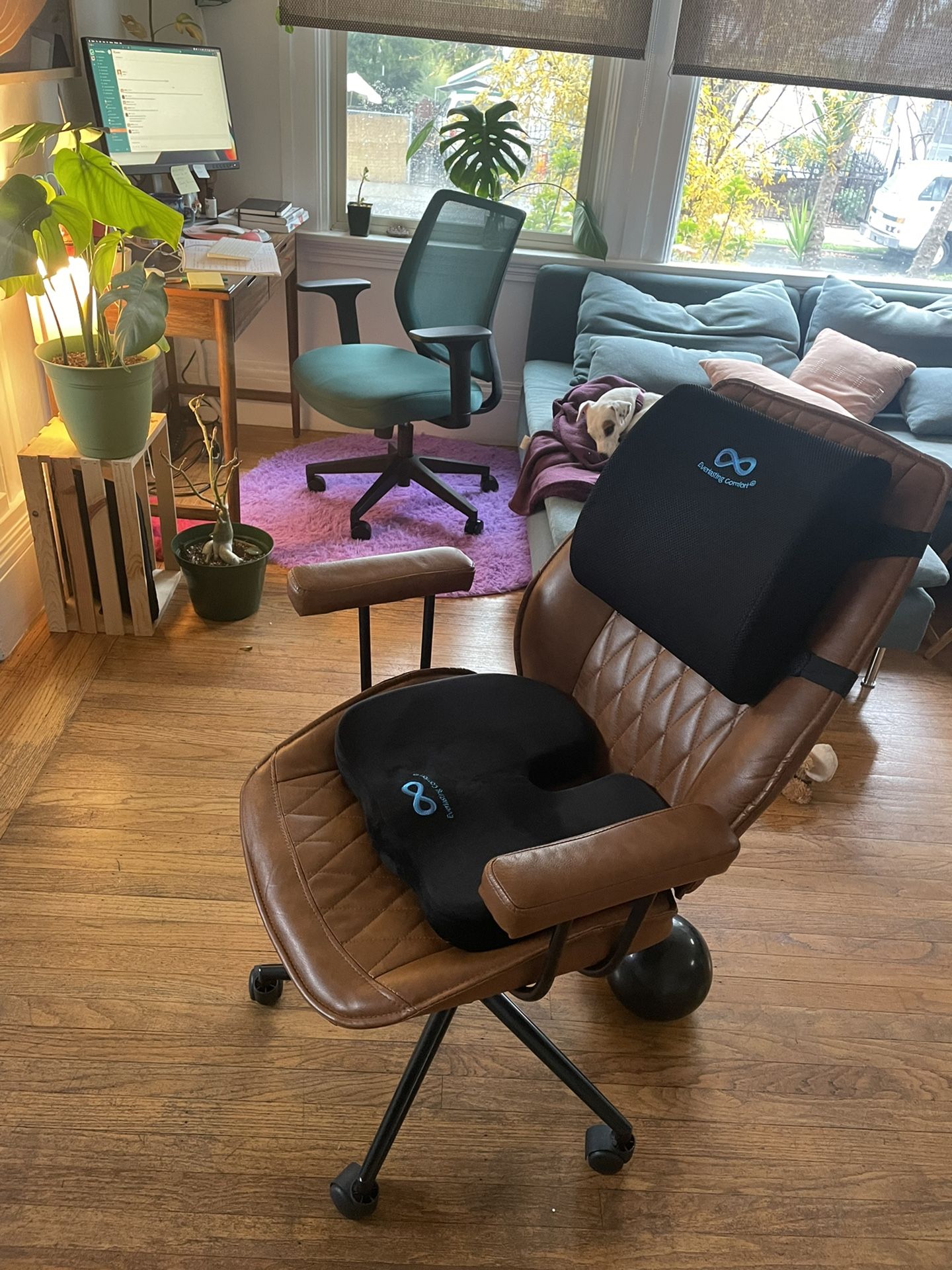 Leather desk chair