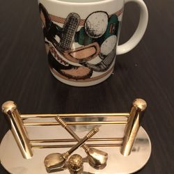 Golf Mug And Golf Business Card Holder