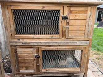 Trixie Two-Story Wooden Rabbit Hutch/Cage
