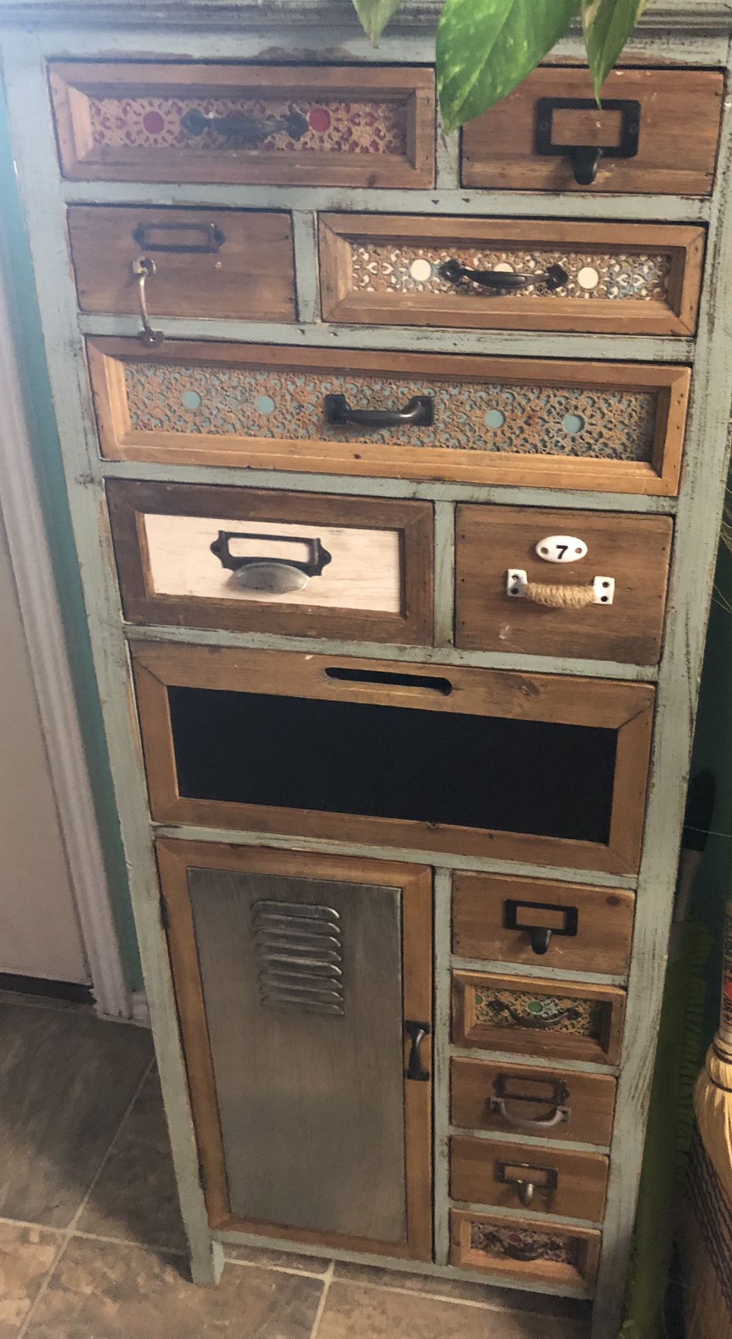 Antique Kitchen Cabinets and 1 small Kitchen Stool Make Me An Offer 