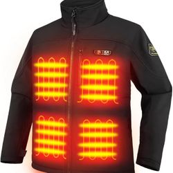 🔥Brand new🔥 Men's Heated Jackets 5 Heat Zones Battery Pack Included with Hand Warmer Pocket b6h，h4t  size：Xl
