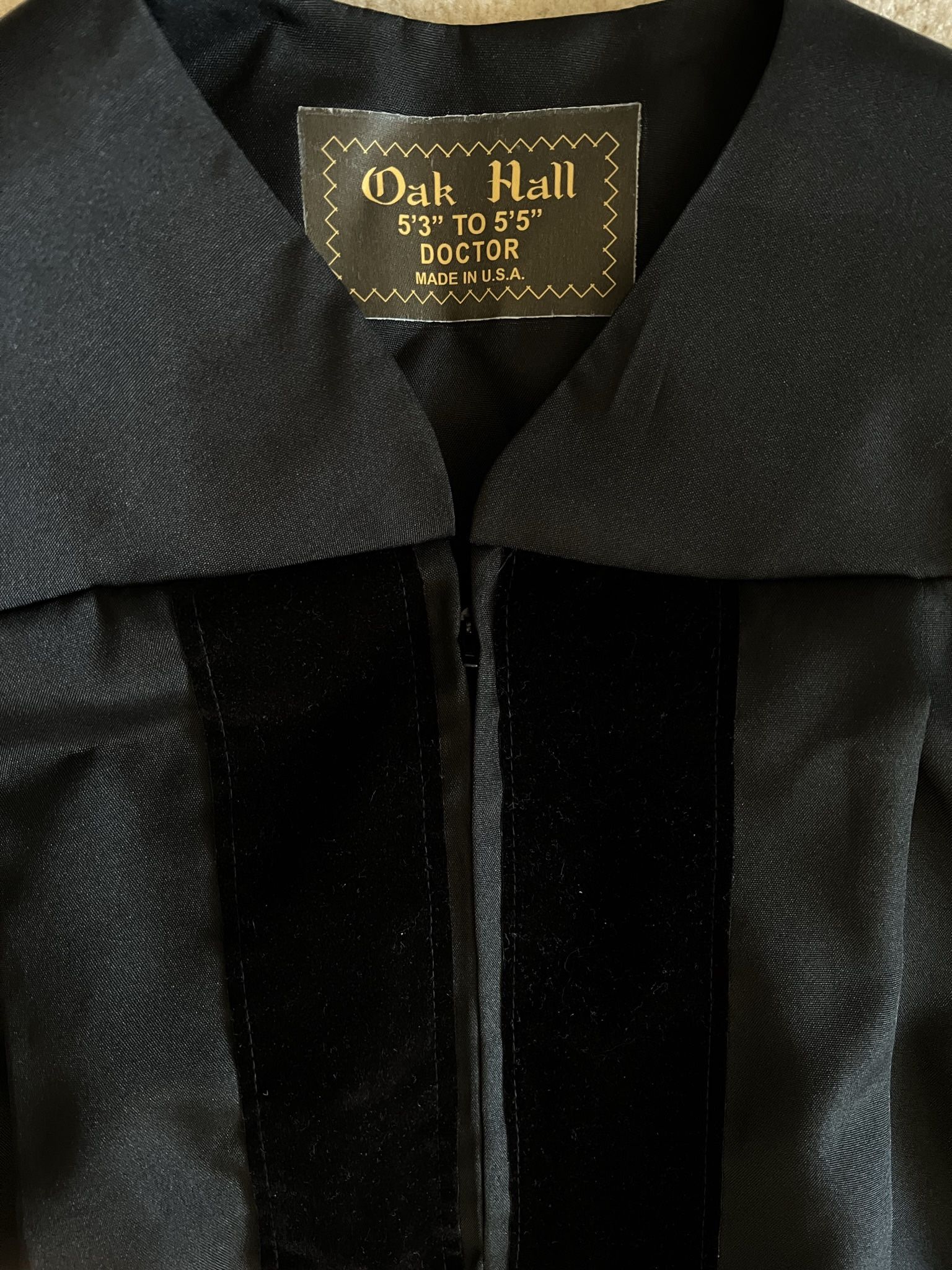 Oak Hall Doctor Graduation Gown 5’3” To 5’5”