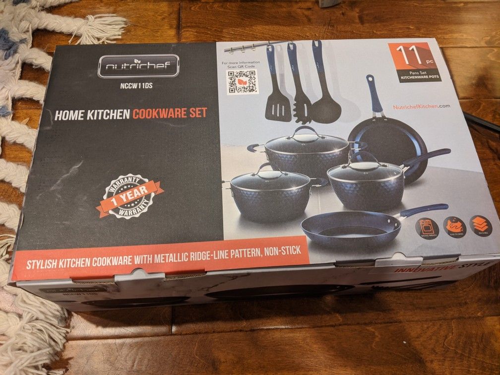 Nutrichef Diamond Home Kitchen Non-Stick Cookware Set NCCW11