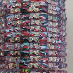 Pakistani Indian Bollywood Bangles Perfect For Eid Wedding Gifts Or Any Occasions  18 Bangles 2.4 Size $7