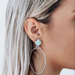 Twisted Silver Hoops