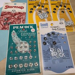 Five Packs Of 1950s Clothing Snaps