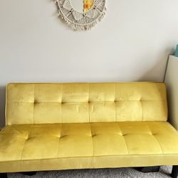 Soft Velvet Upholstered Futon- New, $150 @ Rockville