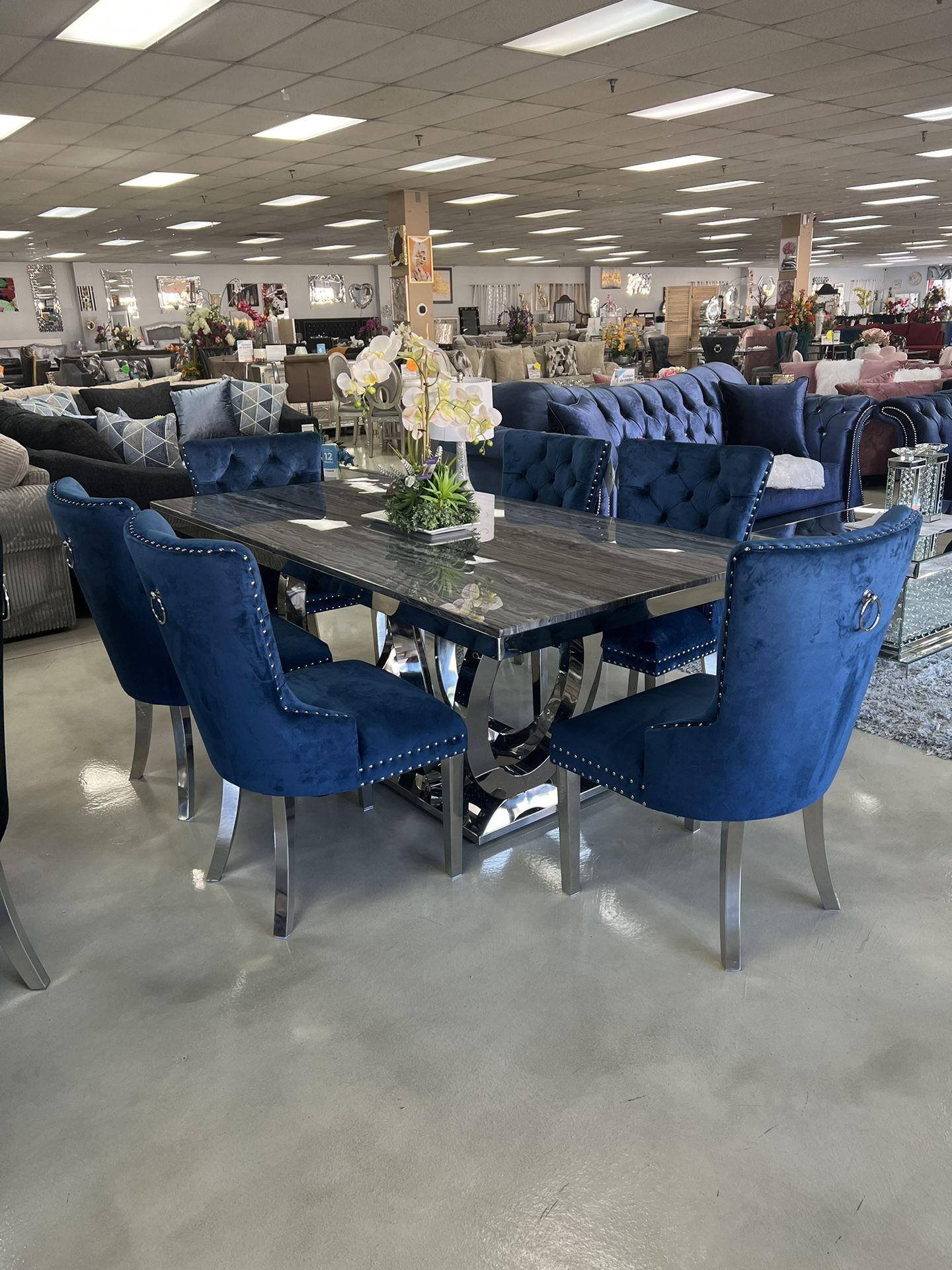 7PC Marble Dining Table Set (( Take It Home With $10down)),All Products : American Fashion Style Bags On Sale