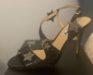 New INC Star and moon Stunning Bejeweled Heels Size 8.5