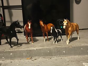 Set of 5 Breyer Porcelain Horses