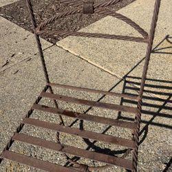 Chairs Two Solid Wrought Iron 