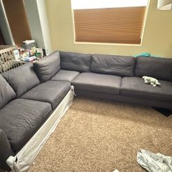 Ikea Sectional, 4-seat corner, Gunnared dark gray