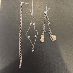 3 Sterling Silver Bracelets,  .925 Silver, 27.6 g