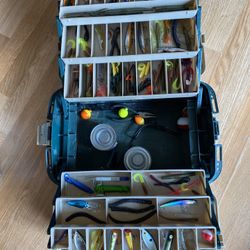 fishing tackle box with lures $70