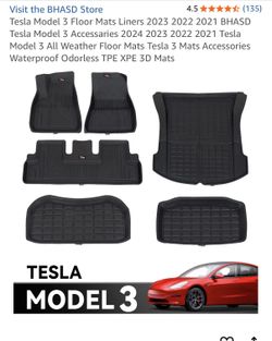 2023 Tesla Model 3 All Weather Floor Mats (6 total)