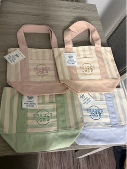 Trader Joe’s striped mini tote bags