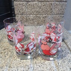 Christmas Glasses Double Old Fashioned Christmas Santa Glasses 