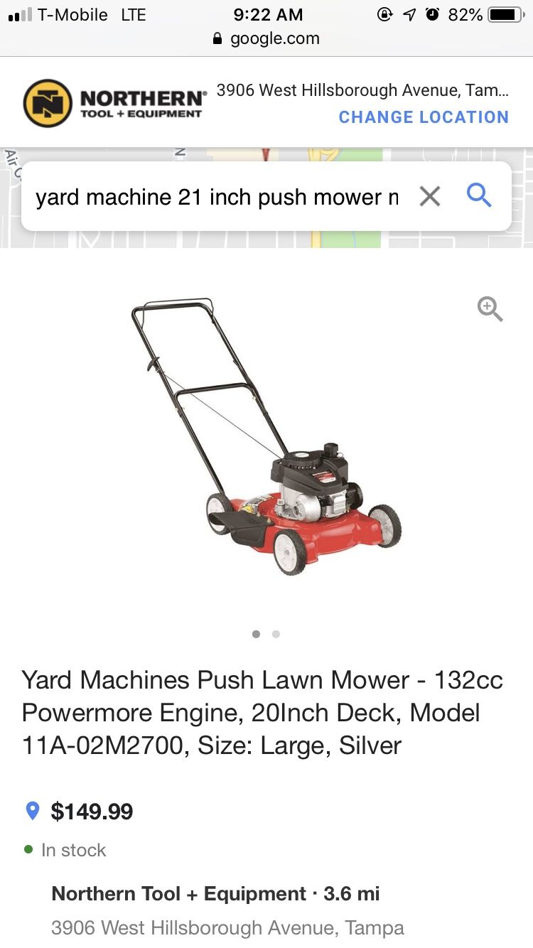 New push lawn mower 158cc