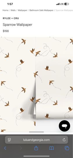 Rylee + Cru Sparrow Wallpaper 2 rolls