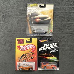 Hot Wheels Fast & Furious Lot of 3