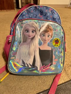 Frozen Theme School Bag With Lunch Bag For Little Ones 