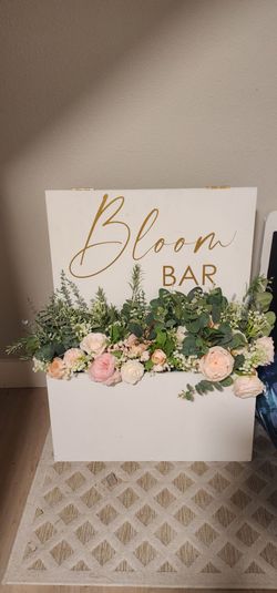 Custom Wooden "Bloom Bar" Flower Box Display – Bridal Shower / Baby Shower / Wedding Decor