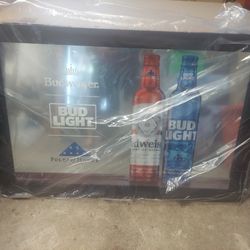 Budwiser and Budlight mirror 