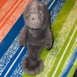 The Petting Zoo Vintage Manatee Beanie Plush. 11”