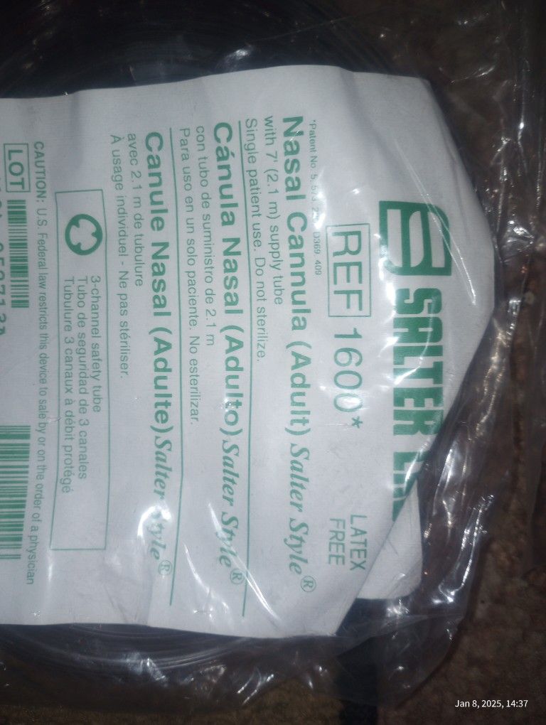 Adult Nasal Oxygen Tubes