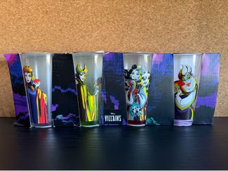 Disney Villains Set of Four 16 oz. Glasses
