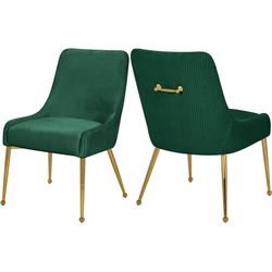 🆕 2 Pieces Green Velvet Dining Chairs Velvet Chairs Green Chairs Brand New In The Box Two Pieces Elegant Furniture 🆕🆕