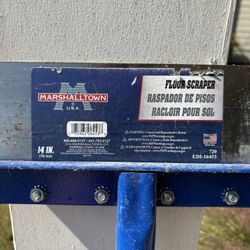 Marshalltown 14” Steel Floor Scraper with 60” Handle