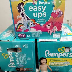 Pampers Size 4&5 - Huggies Size 6 Pull Ups 4-5T Girls