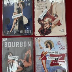 4 Garage / Man Cave / Decor Funny Metal Signs 