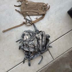 Military Grade Backpack And Water Pouch Carrier 