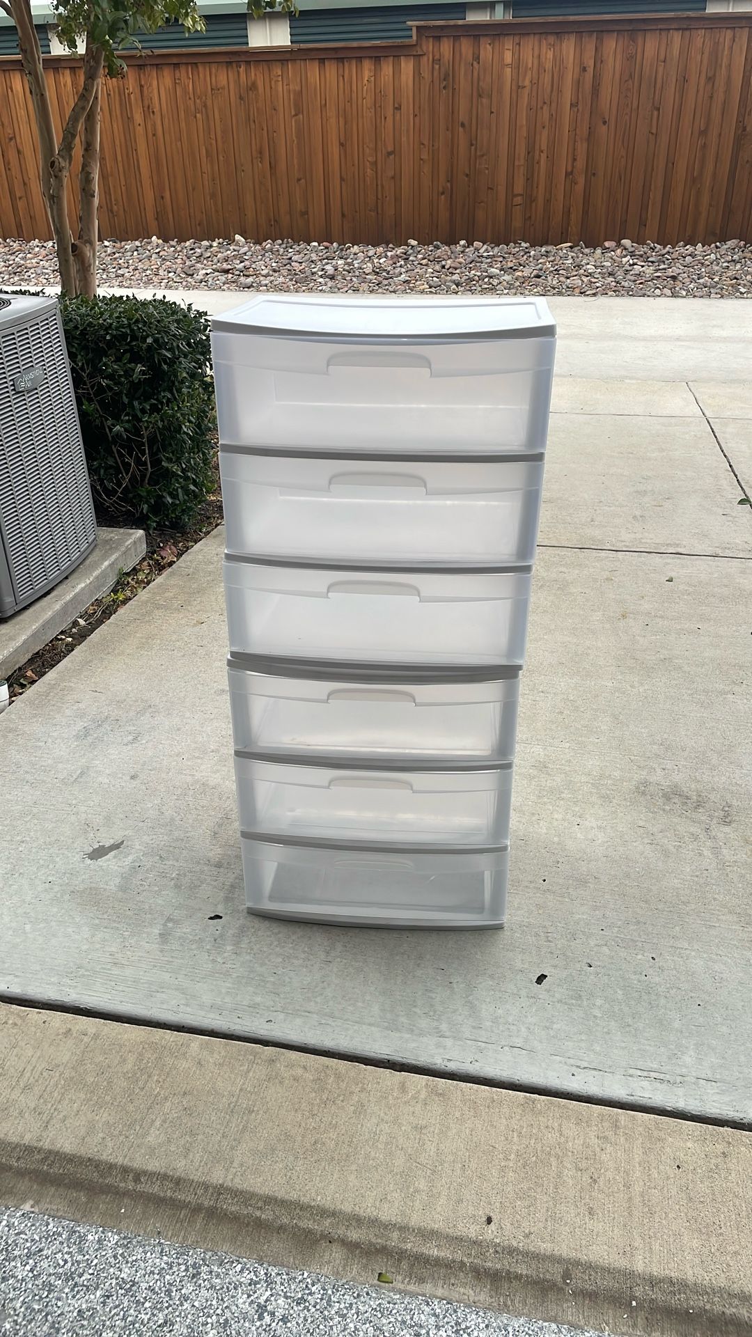 Two White 3-Drawer Sterilite Storages