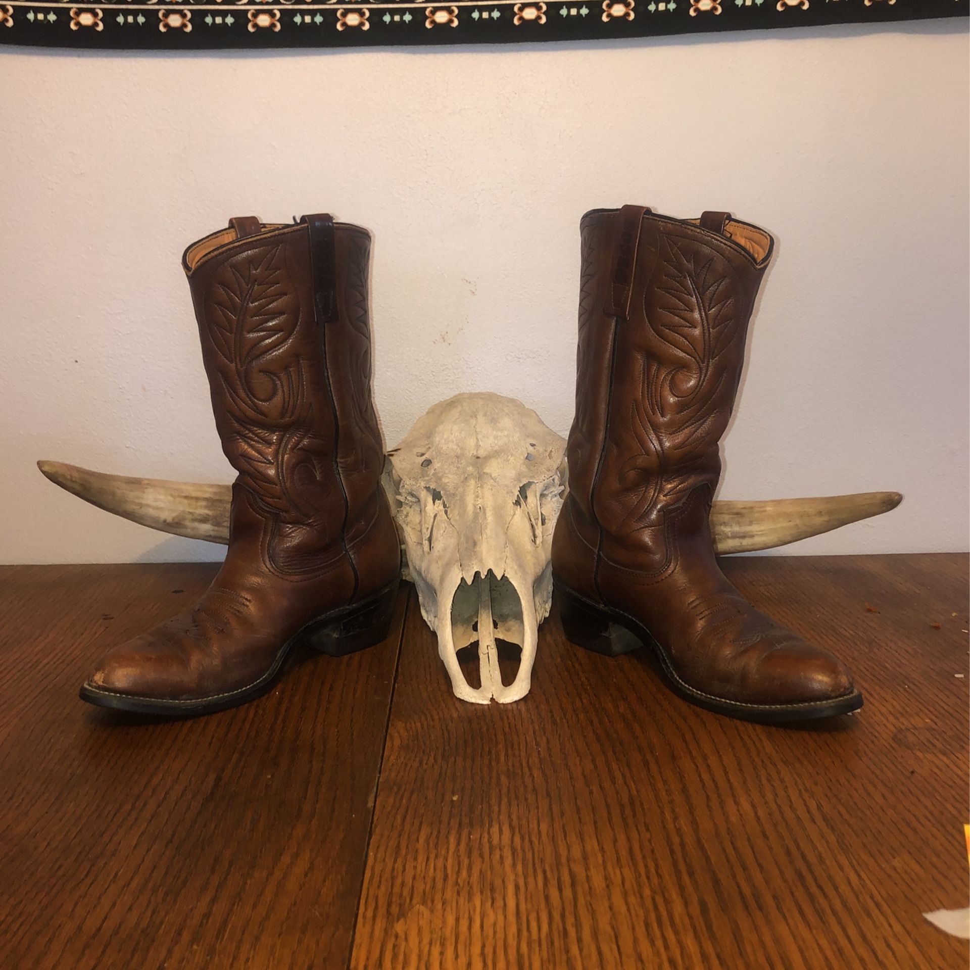 Mens/womens Pull On BBC Vintage Redwing Pecos Boots Western Brown Size 8E 9801-1 Made in USA