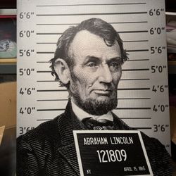 Abraham Lincoln Mugshot Canvas Print 