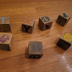 Vintage/Antique Wooden Alphabet Blocks