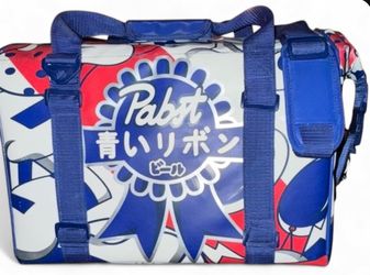 Rare Limited Edition 2018 Pabst Blue Ribbon x Gaijin Arts 24-Can Soft Cooler Bag - NWOT