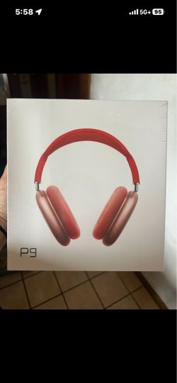 P9 Wireless Over-Ear Headphones Red