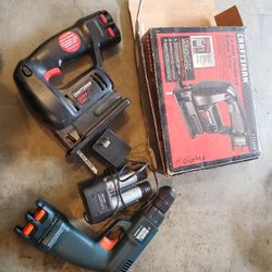 Craftsman And Black and Decker Rechargeable Saw And Drill