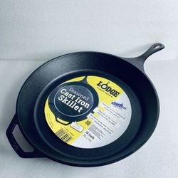 New Open Box 15” Lodge Cast Iron Seasoned Cast Iron Skillet, L14SK3, Black