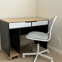 IKEA Chair And Amazon Desk In Excellent Condition 