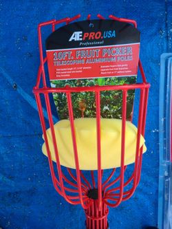 10ft Fruit Picker with Telescopic Aluminum Pole