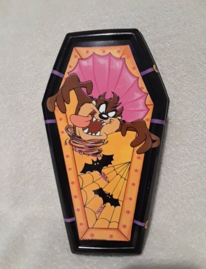 Vintage Looney tunes Halloween the candy coffin tin