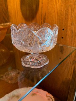 Cut Crystal Pedestal Compote Bowl