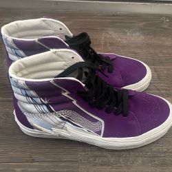 Vans Off The Wall Purple High Top Shoes US Men 6.5 /Women 8