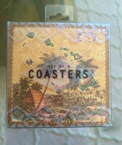 New With Tags 4 Pieces Hawaii Souvenir Coasters