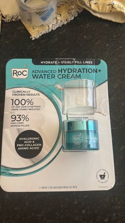 RoC Advanced Hydration+ Water Cream Unisex 1.7oz Blue NEW Hyaluronic Acid